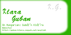 klara guban business card